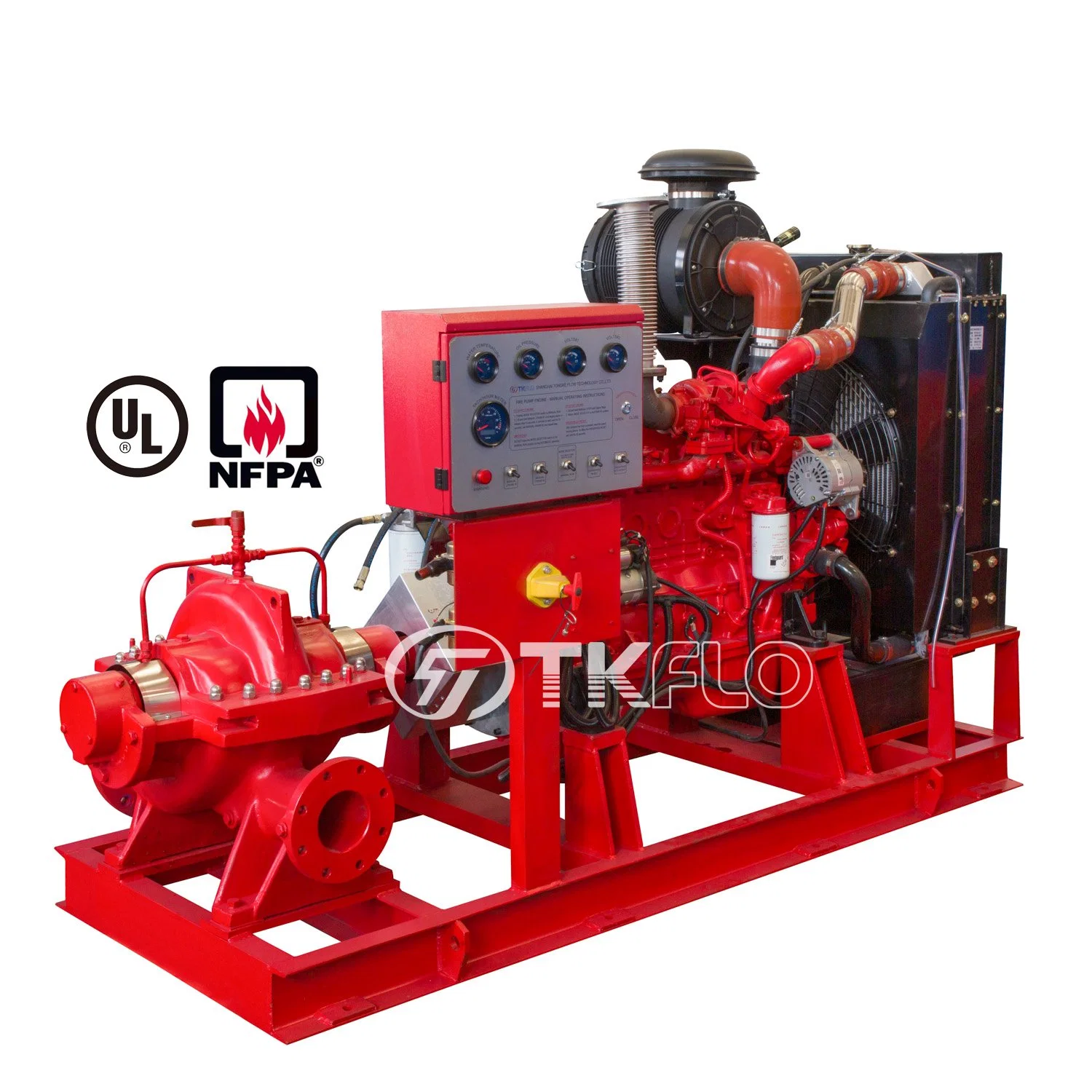 Nppa 20 FM UL Listed Diesel Engine End Suction Split Casing Vertical Turbine Fire Fighting Water Pump