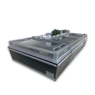 Wholesale Commercial Deep Display Counters Island Freezer Supermarket Refrigeration