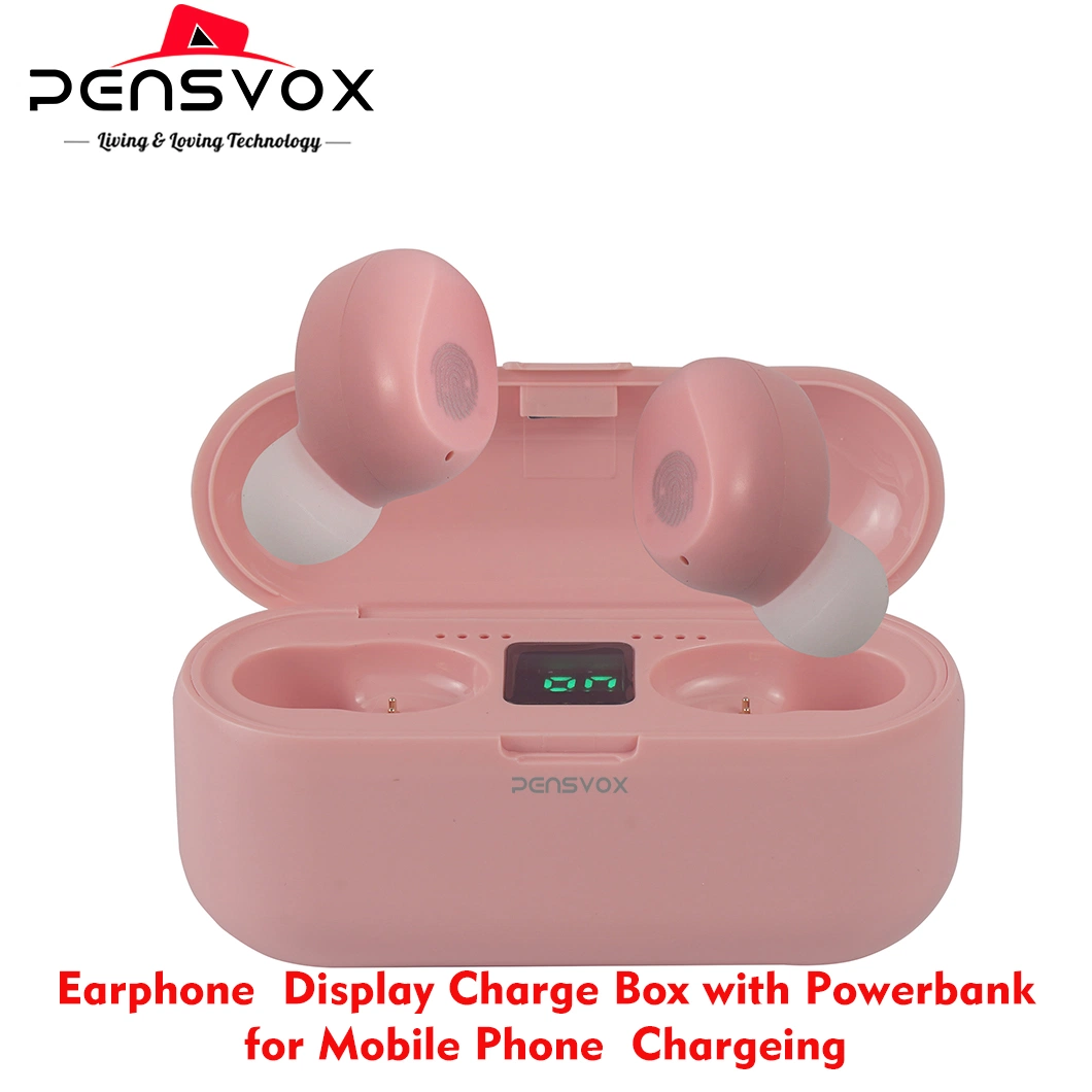 HiFi Earphone for Music Games Earplugs with Charging Box for Powerbank Mobile Phone Charging