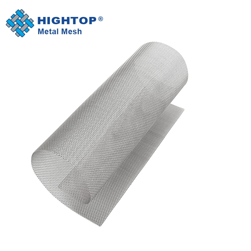 Acid Resistance 100 Mesh Weave Pure Silver Metallic Mesh Fabric for Chemical Industry