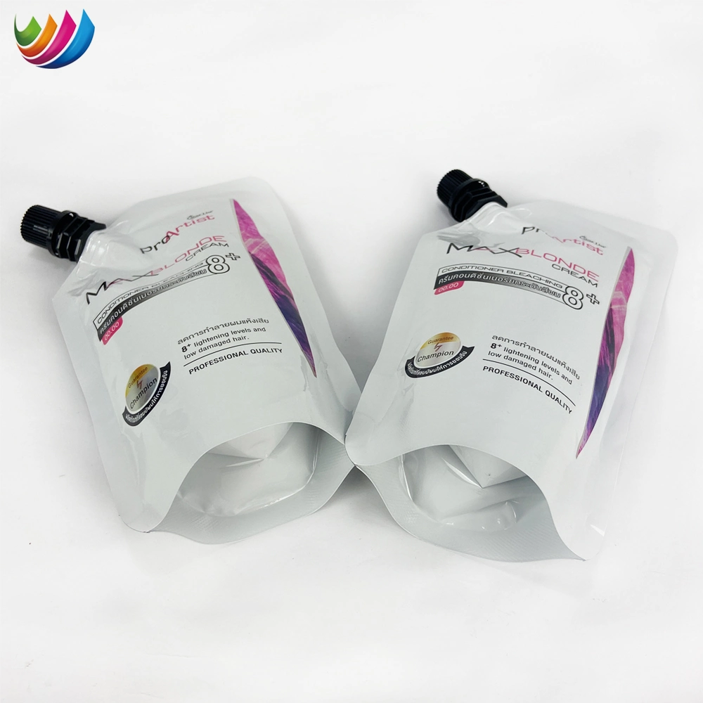 La alta calidad Compostable stand-up de acondicionador de cabello de plástico de Bolsa Bolsa de boquilla de descarga de la bolsa de 30ml/50ml/100ml Bolsa Descarga de LDPE para Cosmética