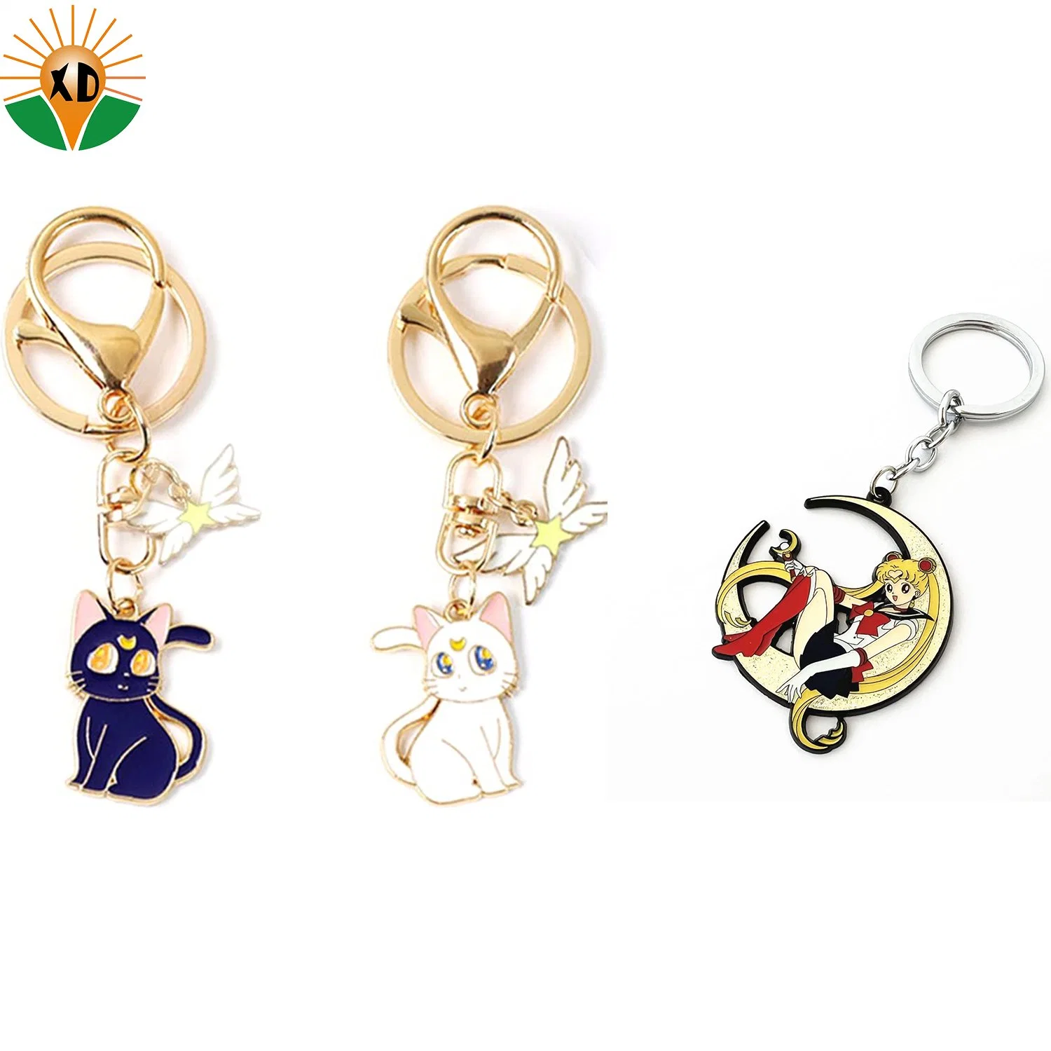 Promotional Custom Ice Cream Sailor Moon Anime Cartoon Keychain