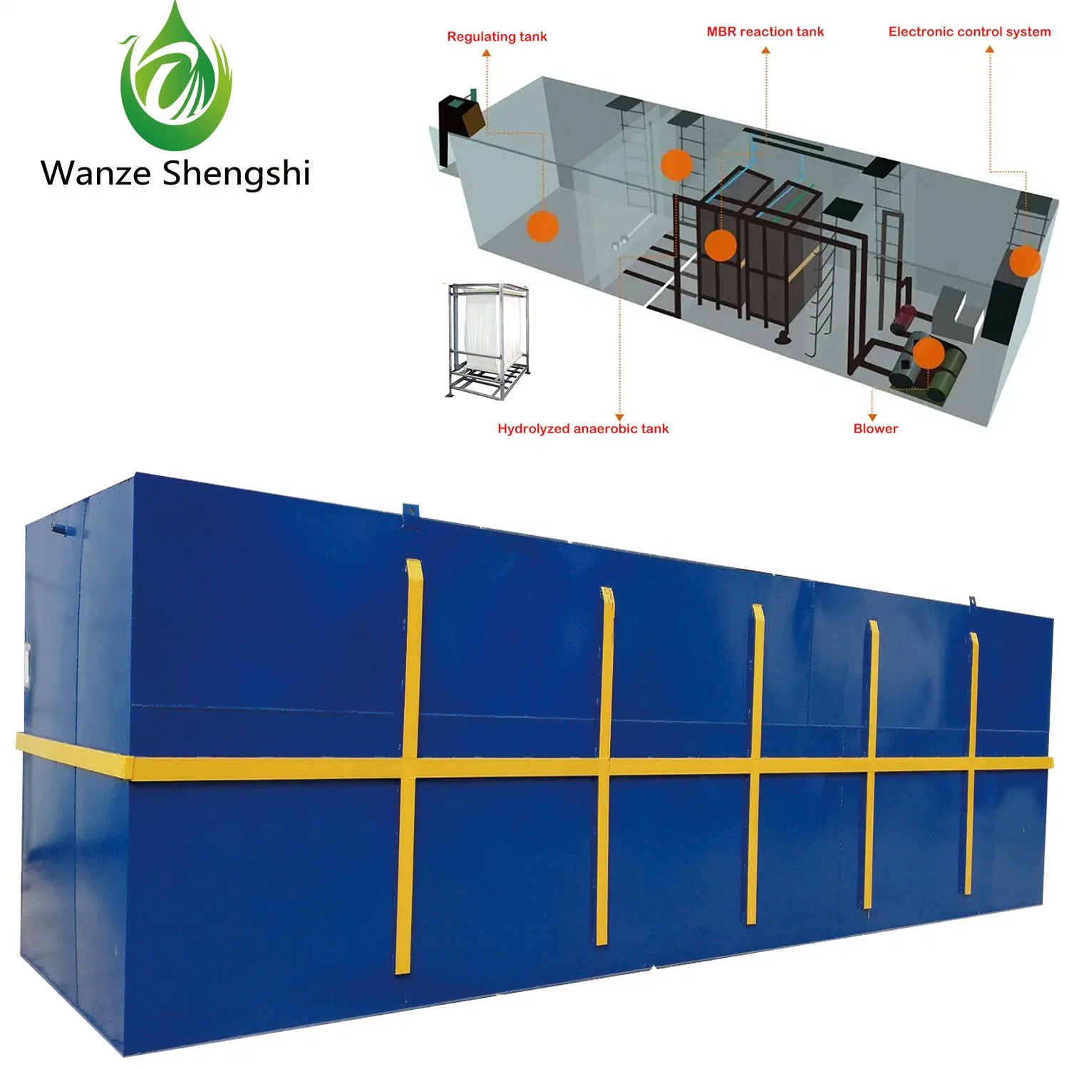 Wastewater Treatment System Buried Type Integrated Waste Water Treatment Equipment