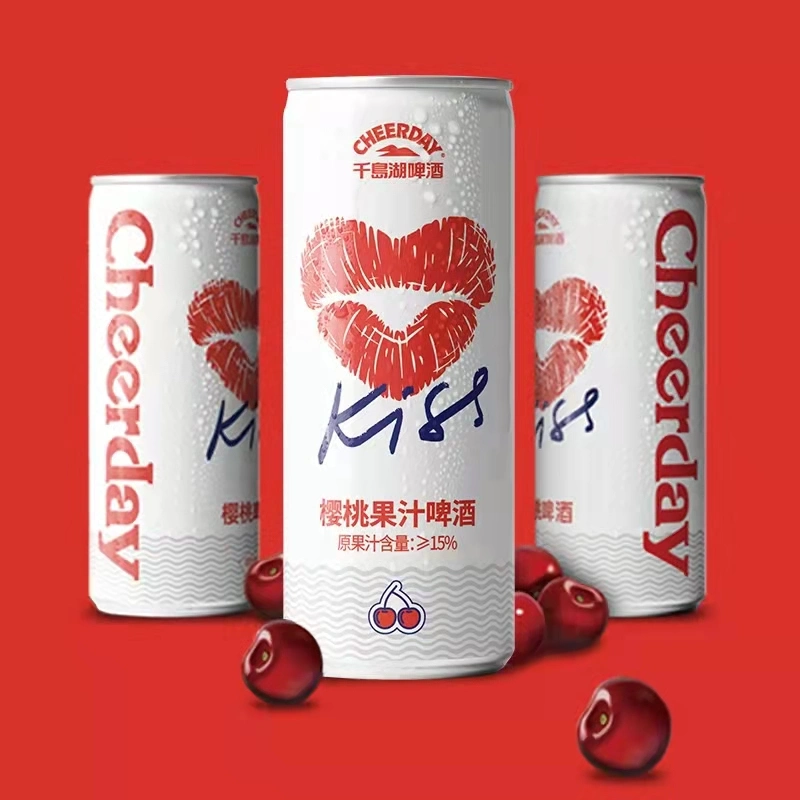 High quality/High cost performance  Cherry Juice 3.8%Vol 330ml 1*12 Sleek Can Alcoholic Beer