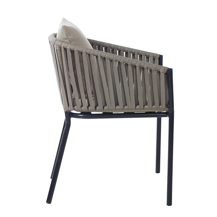 Patio Garden Aluminium Leisure Arm Chair Modern Furniture Rope Outdoor Chair