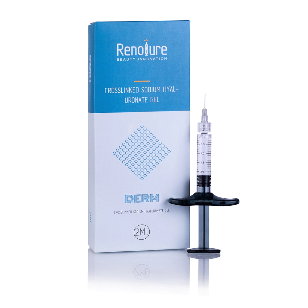 Marcado CE Crosslinked Renolure inyectable Derm mejilla Cara Cuerpo Comprar Inyecciones De Ácido Hialurónico 1ml de 2ml de hectáreas de relleno dérmico