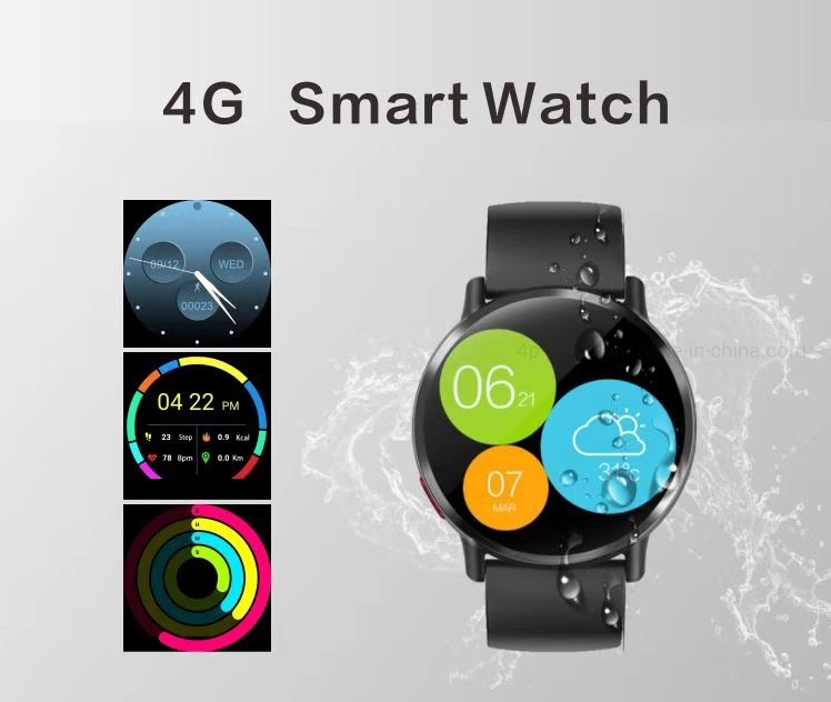 4G confiable pantalla grande bonita Smartwatch Teléfono con IP67 impermeable Cámara dual de frecuencia cardiaca DM19