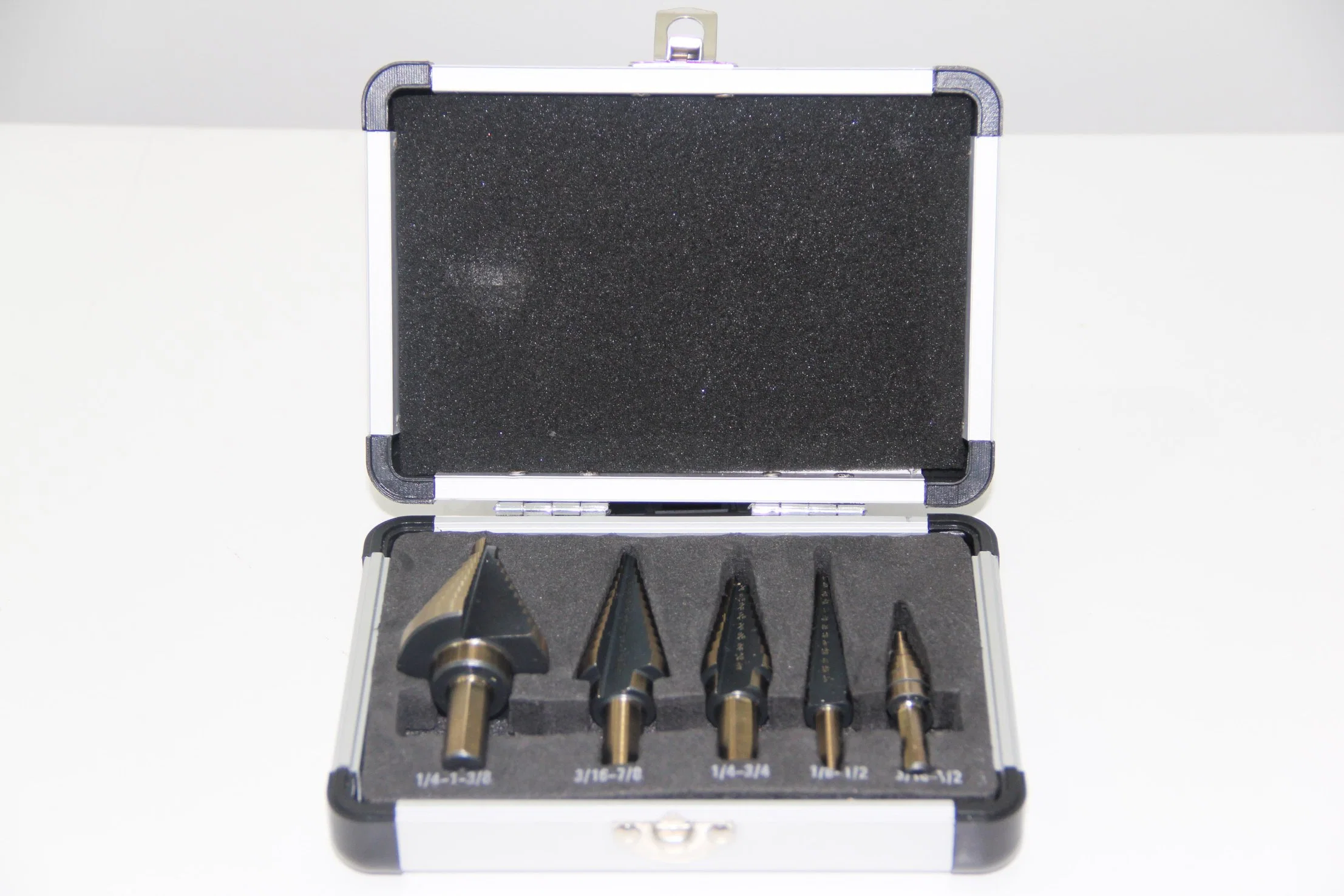 Co-Z 5PCS HSS Cobalt Multiple Hole 50 Sizes Step Drill Bit Set with Aluminum Case