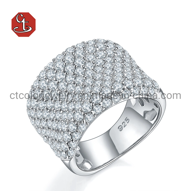 Fashion Jewelry Twist Style Rope Designs 925 Sterling Silver CZ Rings Jewelry