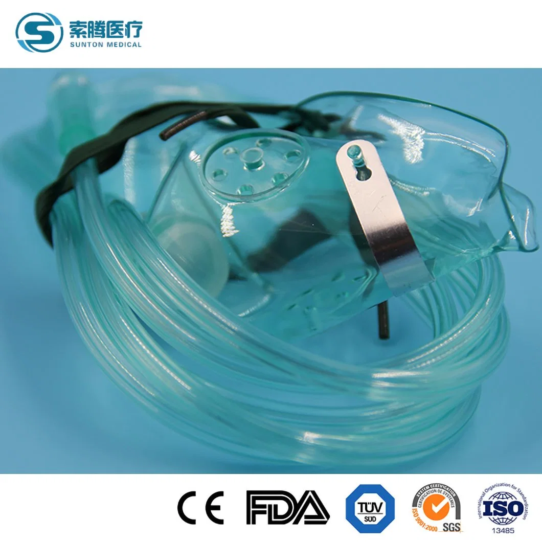 Sunton China Harmless Silicone Laryngeal Mask Suppliers Adult Disposable Oxygen Mask Disposable Medical Face Mask Oxygen Mask Nebulizer Aerosol Atomization Mask