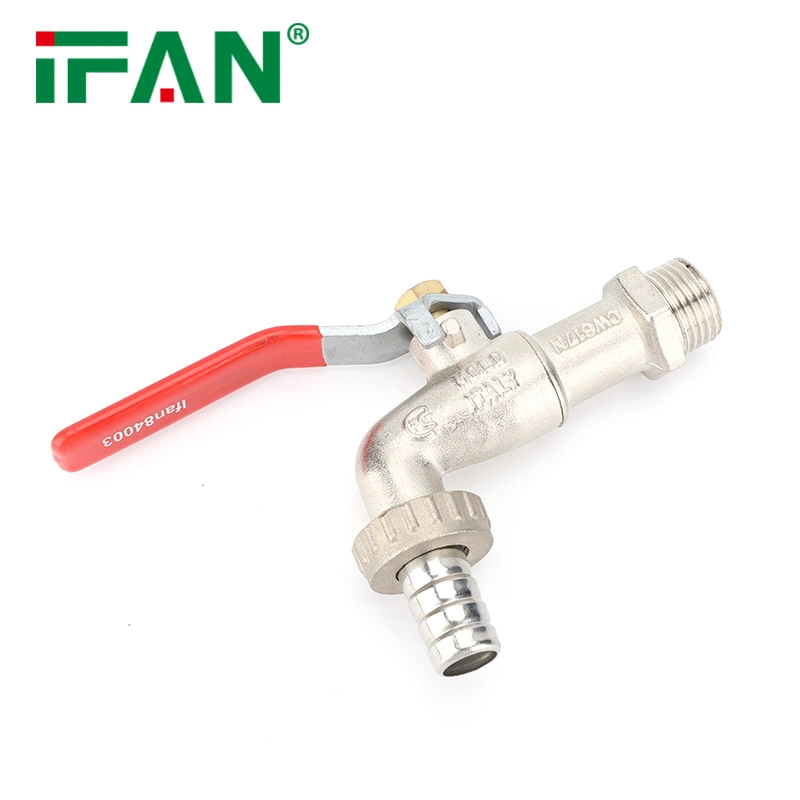 Ifan Hot Sale Durable Plated Brass Water Tap Faucet Brass Bibcock 3/4