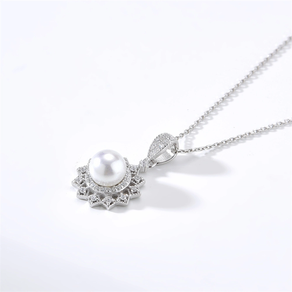 New Developed 925 Sterling Silver Shell Pendant Necklace