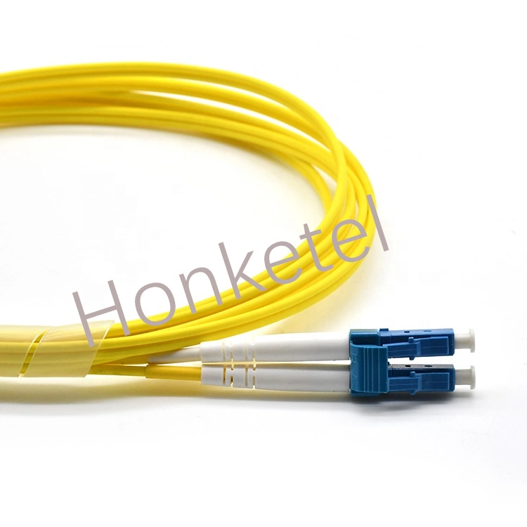 Fabricante China LC/UPC-LC/UPC de 3m Duplex Monomodo Cable de conexión puente amarillo latiguillo de fibra óptica