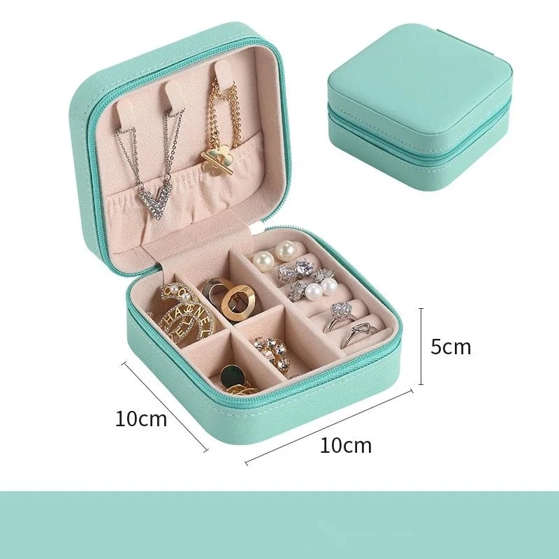 2023 Yiwu Market Sourcing Buying Agent Gift Travel Jewelry Box Case Organizer Display Case for Rings Earrings Necklaces Storage Box