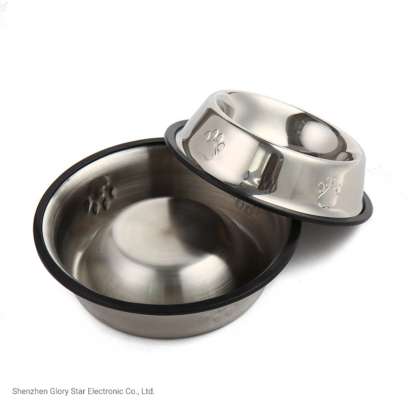 Stainless Steel Durable Anti-Fall Pet Feeding Food Dog Cat Bowl