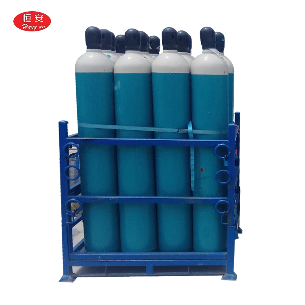 High Pressure Seamless Steel 50L Argon CO2 Helium Oxygen Cylinder with Valve Cap/Handle