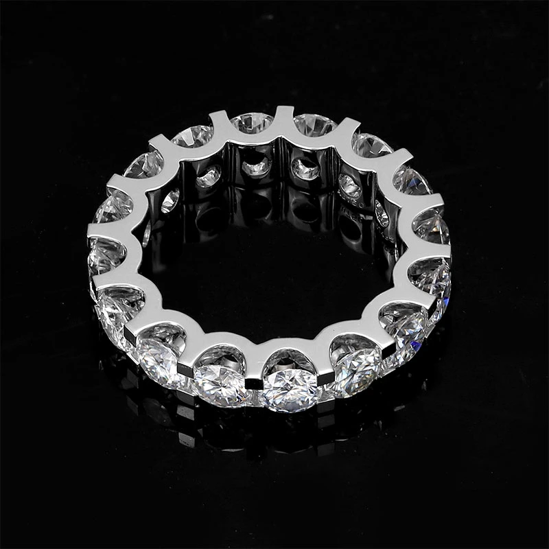 Luxury Jewelry 18K White Gold Lab Created Diamond Wedding Engagement Ring for Women