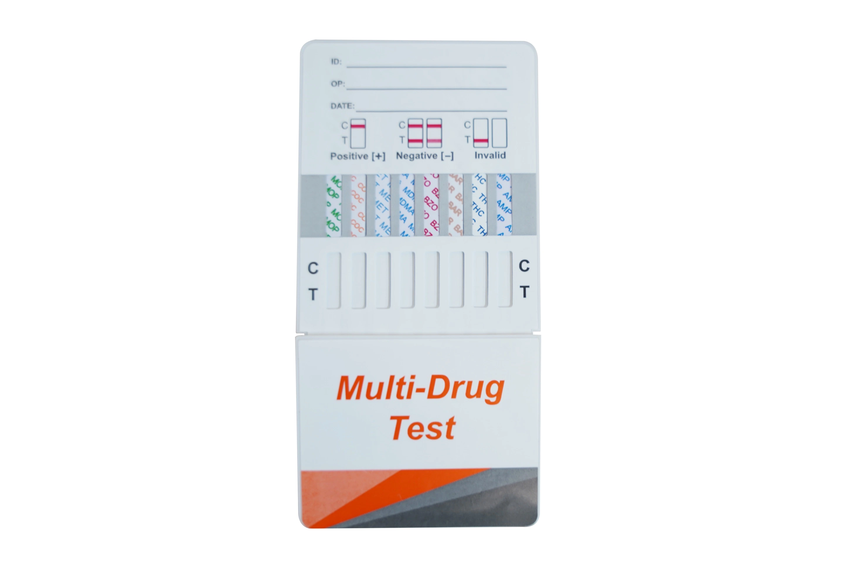 Teste de drogas de abuso de suprimento de fábrica Multi-Drug 8 Drug Test PAINEL (MOP/KET/THC/MET/COC/MTD/BAR/BZO)