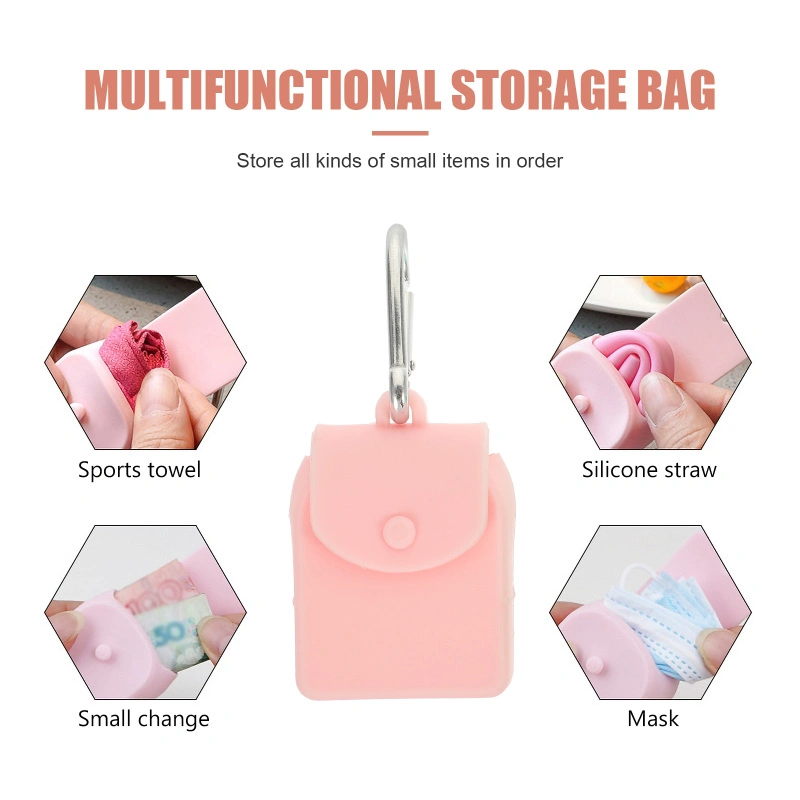 Keychain Hanging Bags Silicone Holder Keychain Versatile Coin Packet