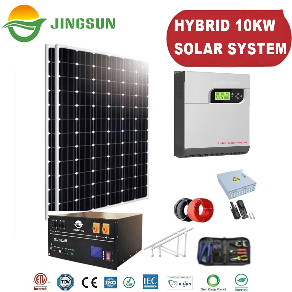 Lítio profissional Lon confiáveis de segurança 10kw 10kVA Hybrid Sistema Solar com bateria