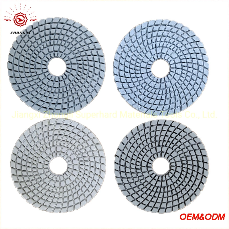 7 Pieces One Set 100 mm Sanding Disc Flexible Grinding Disc Resin Bond Dry Diamond Polishing Pad for Granite Marble Quartz