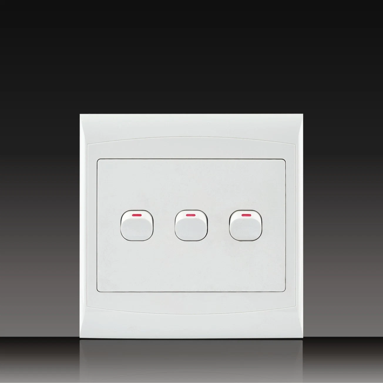High quality/High cost performance  South Africa PC Material 3 Lever 1 Way Push Button Wall Switch (S120B301)