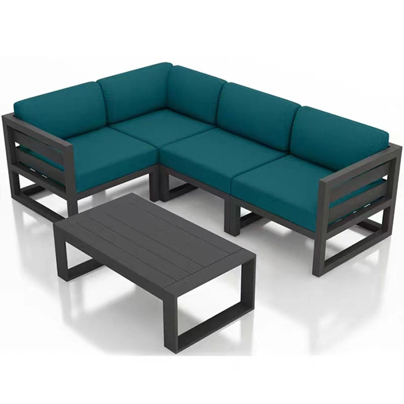 All Weather Outdoor Luxury Aluminum Furniture Modular Resort Patio Garden Sofa Set