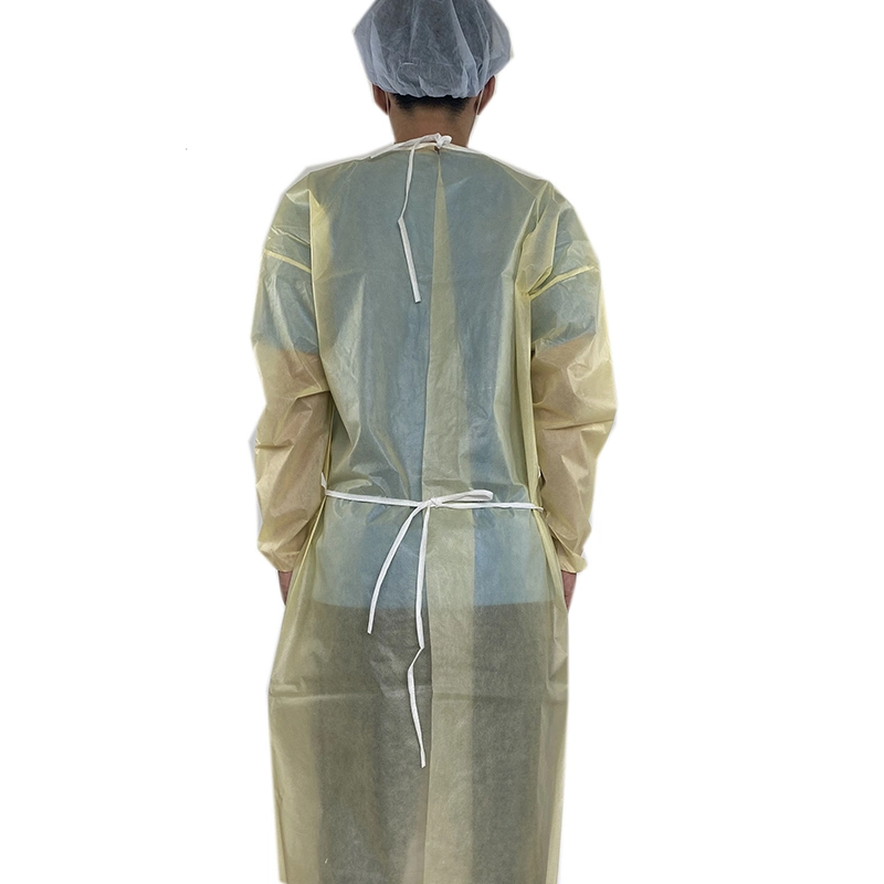 Hot Sale Isolation Gown PP 35 GSM Non-Woven Polypropylene Wholesale/Supplierr Isolation Gown