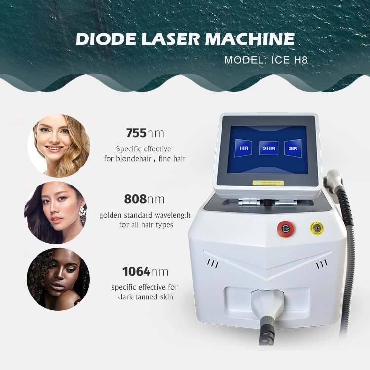 2022 große Förderung 1000W Laser-Haarentfernungsmaschine 808nm 755nm 1064nm Permanent Hair Remover Laser Device Machine