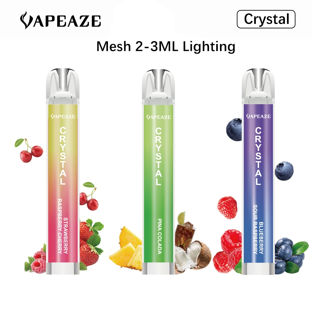 Vapeaze UK Hottest Selling Cigarette Ske Crystal Vape Bar 600puff 2% 5% Nicotine 1.2ohm Mesh Coil Various Flavors OEM Tpd Shenzhen E Cigarette