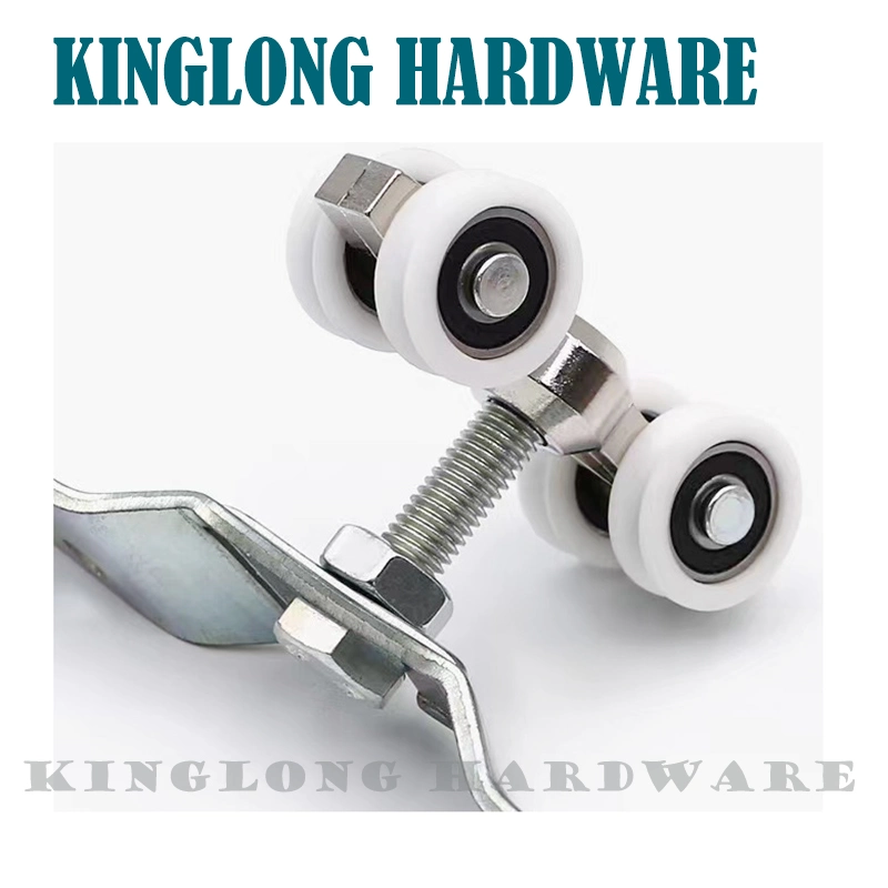 Zinc Alloy/Aluminum Alloy/Stainless Steel 4 Wheel Wooden Door Accessories Hanging Wheel Roller