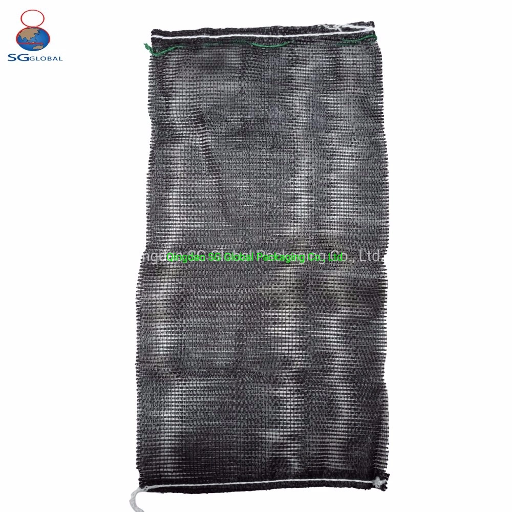 Grs SGS Factory Wholesale/Supplier Empty Plastic Drawstring Packing 25kg 50kg Firewood Vegetable Onion Potato Cabbage Fruit Orange PP Tubular Woven Leno Net Mesh Bag