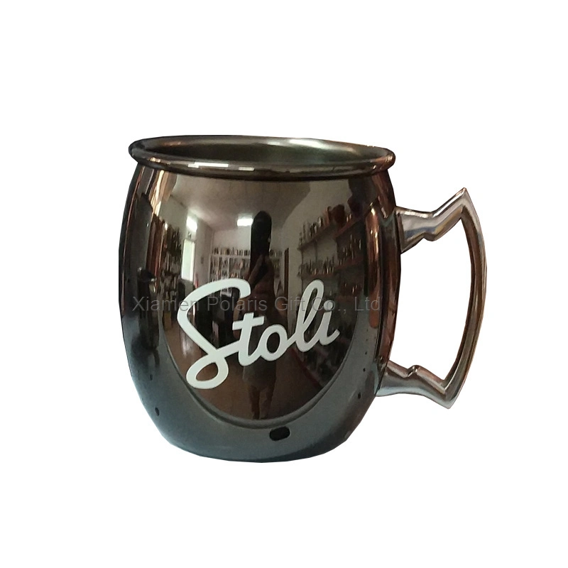 500ml Electroplating Black Stainless Steel Cup Moscow Mule Coffee Mug