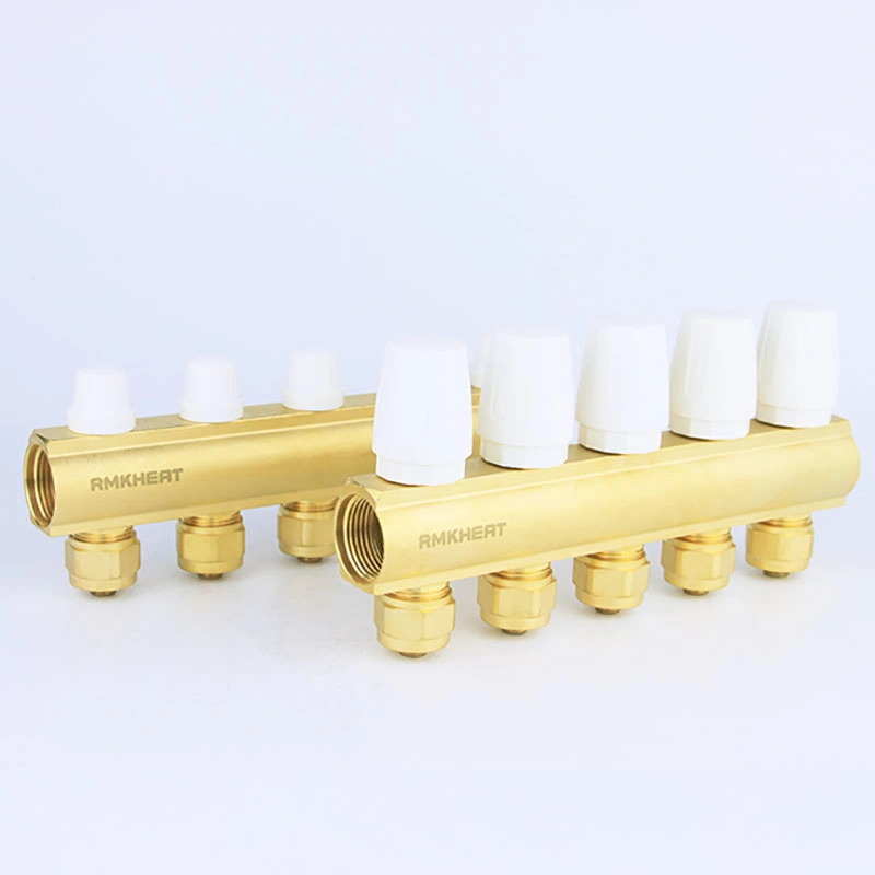 Brass Manifold Cartridge Shut-off Valve Mounting Accessories for Manifold Bar Floor Heating System with ABS Manual