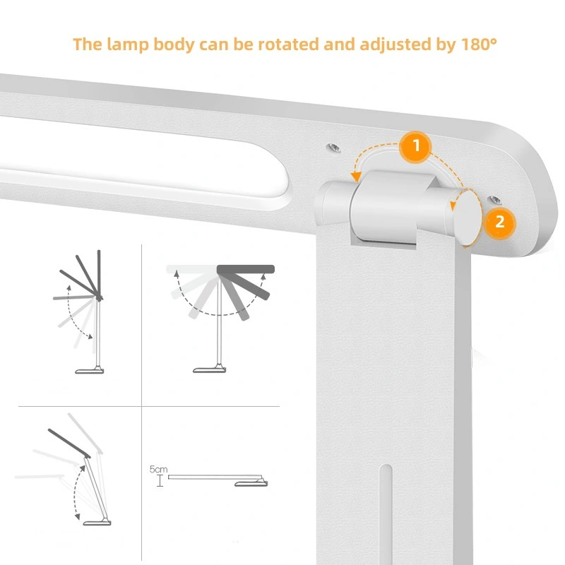 USB LED Schreibtischleuchte, Touch Control Tischleuchte mit 3 Stufen Helligkeit, Werbegeschenk Smart Dimmbar Home Office Desktop-Lampe Augenschonende Leselampe LED Schreibtischleuchte