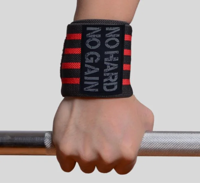 Fitness Deportes Bracers presión de la protección de la muñequera de patrón de logotipo personalizado