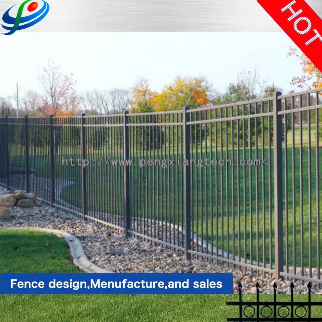 Aluminum Fence for Balcony Stair Railing Handrail No Glass