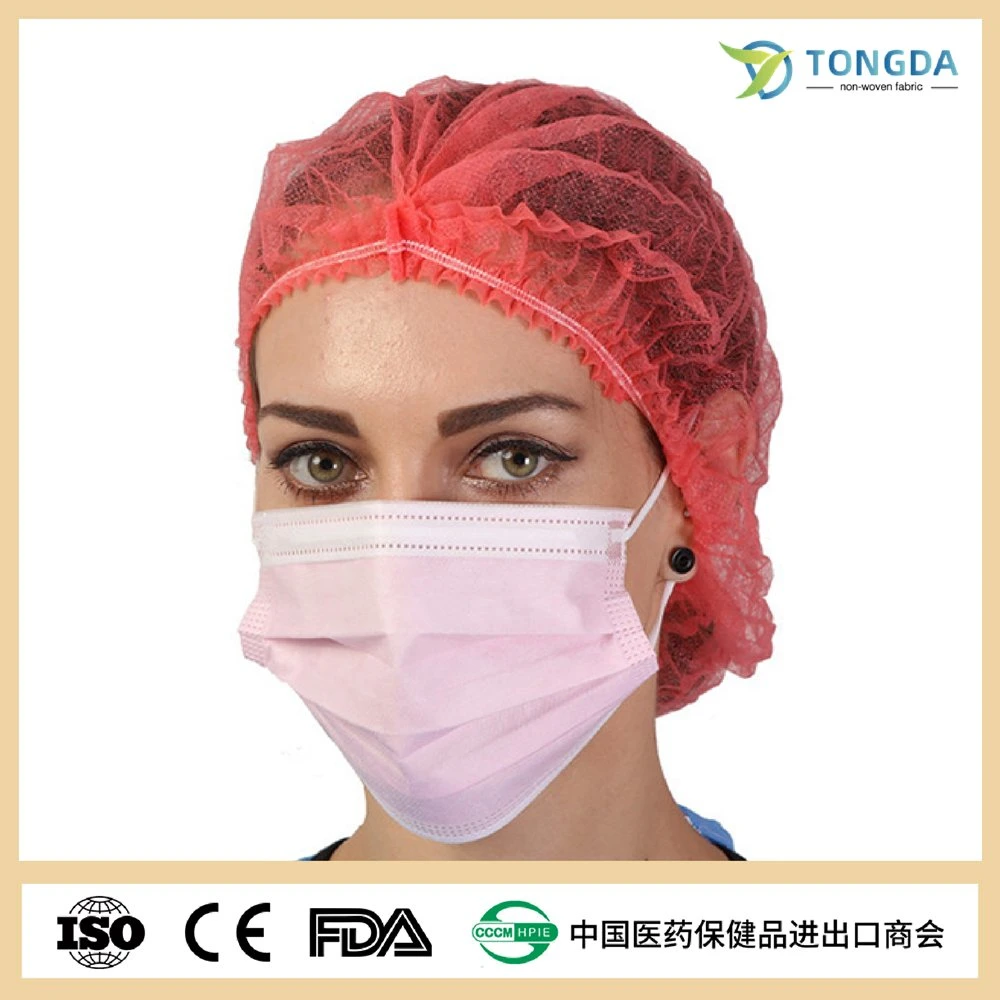 Round Double Elastic no-Woven desechable clip Cap uso hospitalario