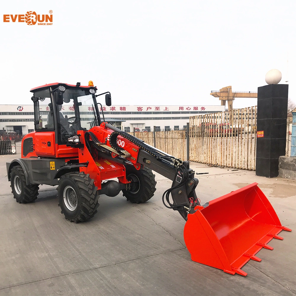 Everun CE 1.5ton Er1500 Multifunction Small Bucket Micro Front End Compact Telescopic Mini Wheel Loader