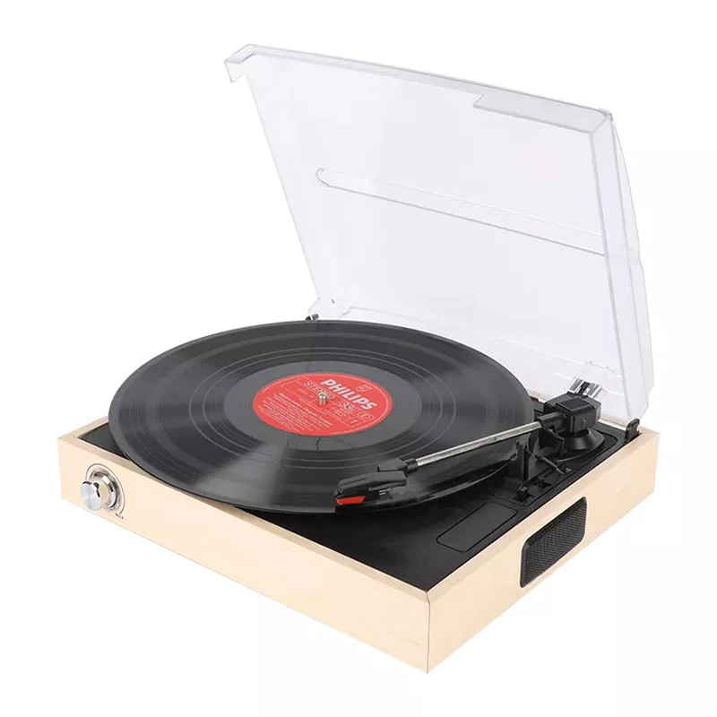 تخصيص المصنع Wood Vinyl Turntable LP Record Player مع RCA خط إلى الخارج