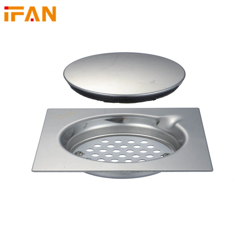 Ifan Stainless Steel Floor Drain 15-20cm Square Floor Drain for Bathroom