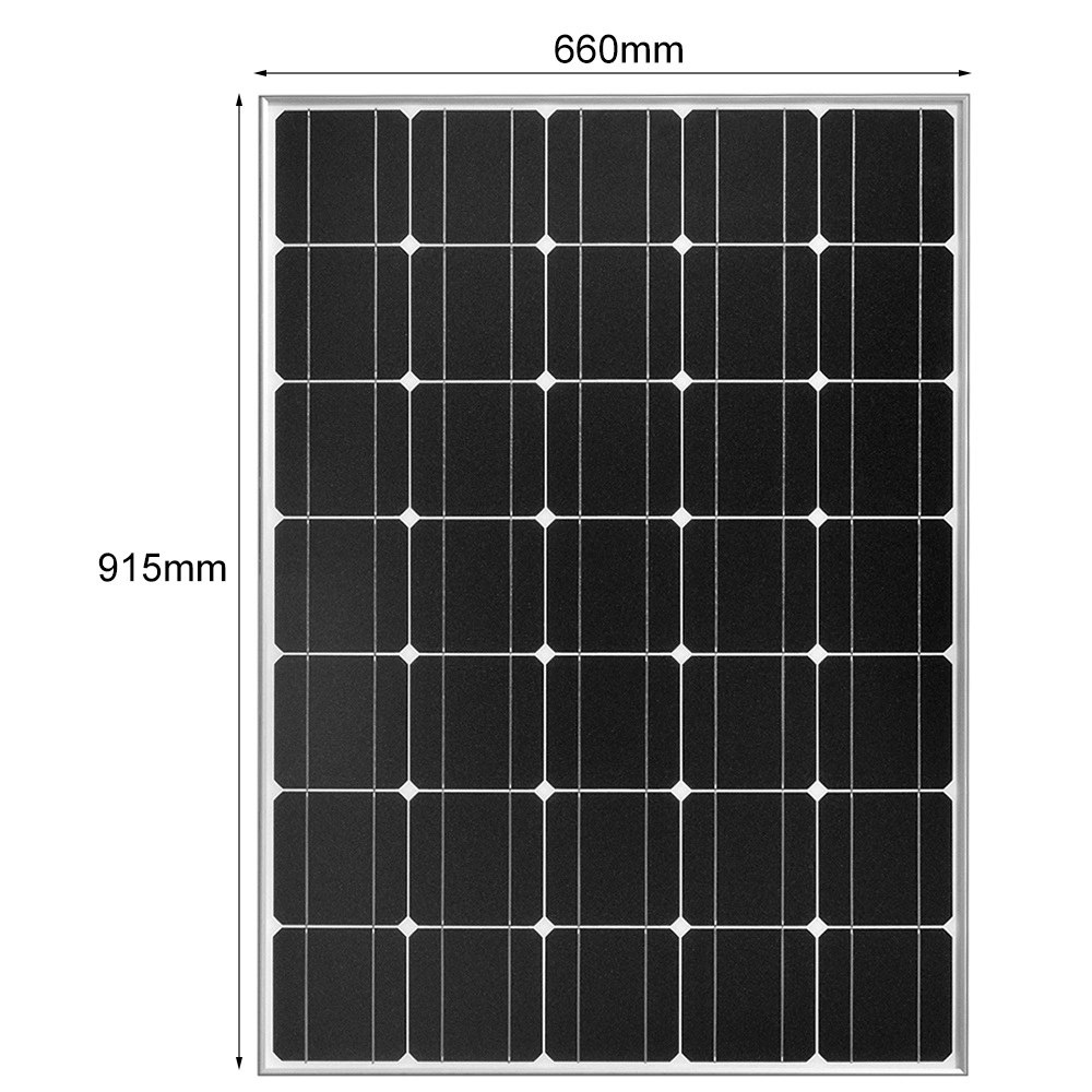 Kit de sistema de painéis solares em vidro temperado Monocristalino de 18 V Solarparts 100 W. Com célula Solar de controlador para carregador de baterias de 12 V/24 V para Carro de barco RV