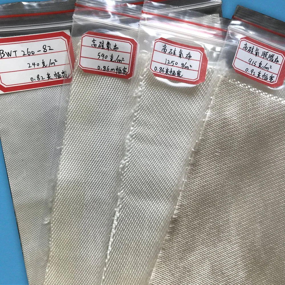 Good Chemical Stability 96% Sio2 High Silica Fiberglass Cloth for Aviation and Aerospace, Metallurgy, Chemical, Building Material and Fire Fighting Industry