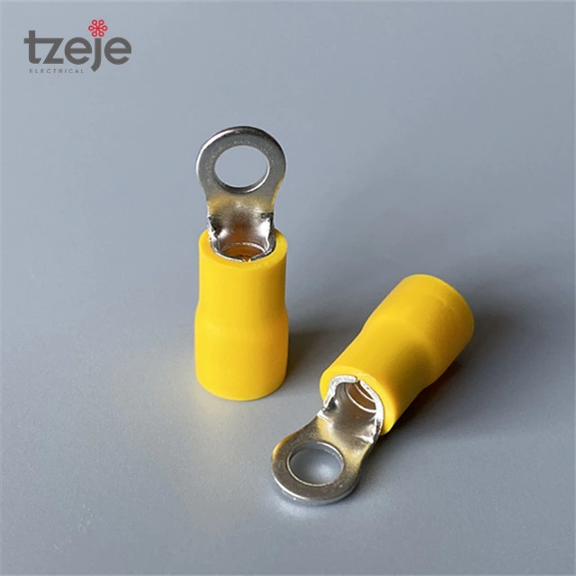 RoHS Certificated Yellow RV Ring Terminal Copper PVC Material