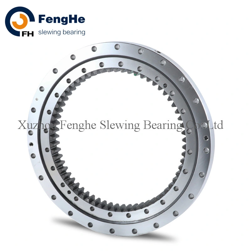 Bola de doble fila mató el cojinete, engranaje del cojinete del anillo de rotación para grúa