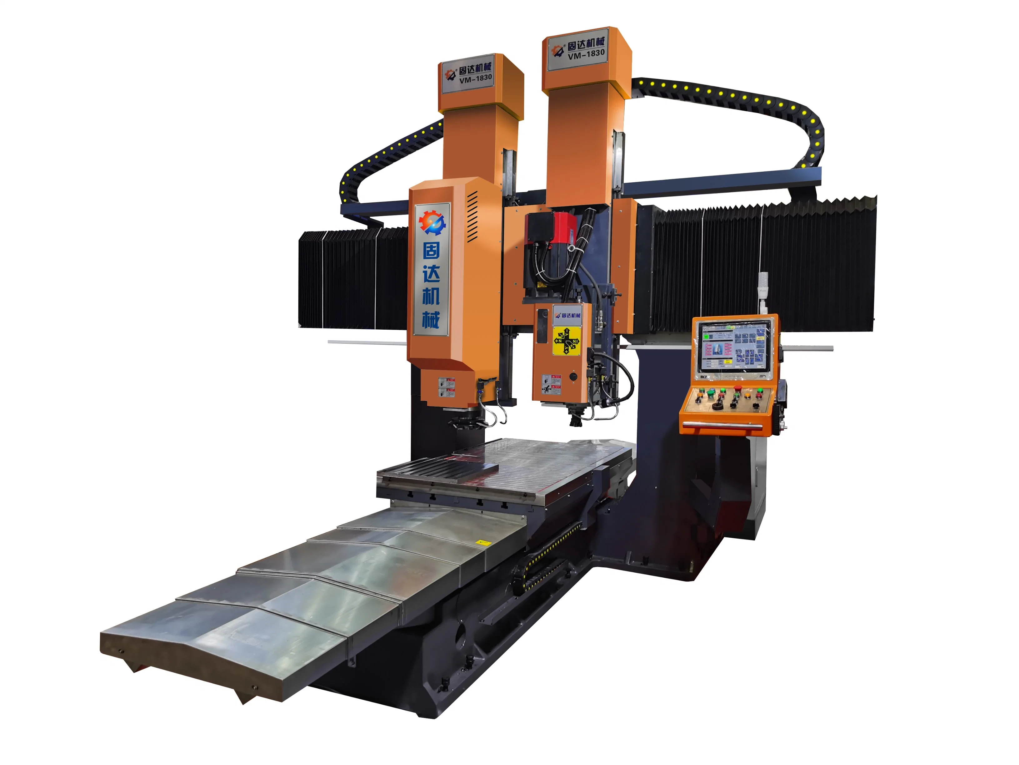 Fanuc Controller Vertical Cutter Finish CNC Milling Machine Machining Tool Gantry Type Vm-1830ncrg