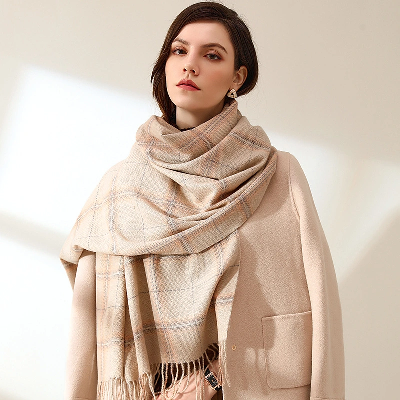 New Cashmere Scarf Female Japanese and Korean Sweet Style Shawl Warm Woven Tassel Lady Scarf