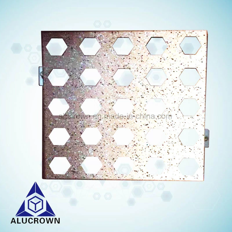 Stone Grain Perforated Hole Aluminum Sheet Metal Used for Outdoor Wall Cladding