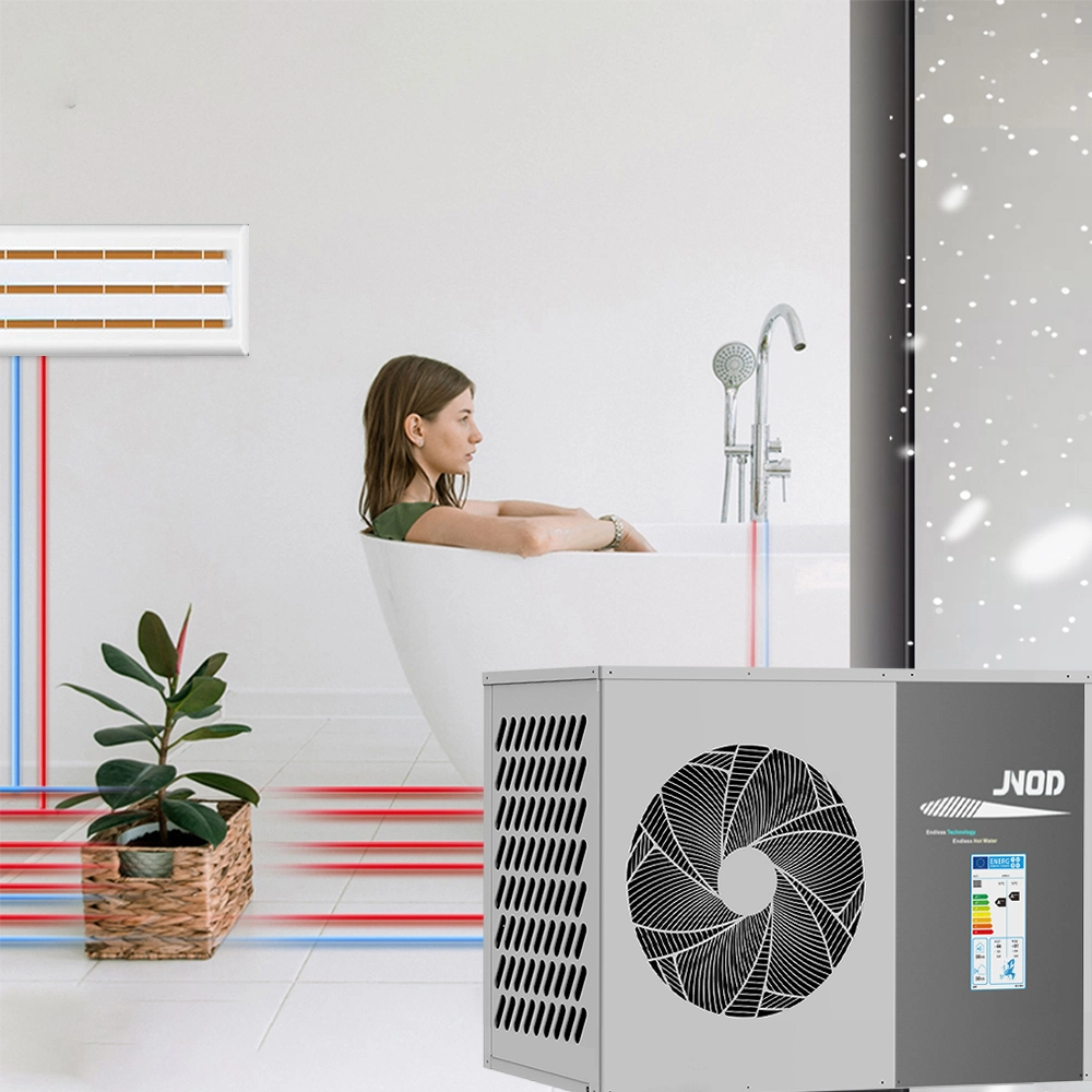 Fonte de Ar 9.5Kw Jnod monobloco aquecedor de água da bomba de calor inversor DC Heatpump Água Quente Heating Cooling System