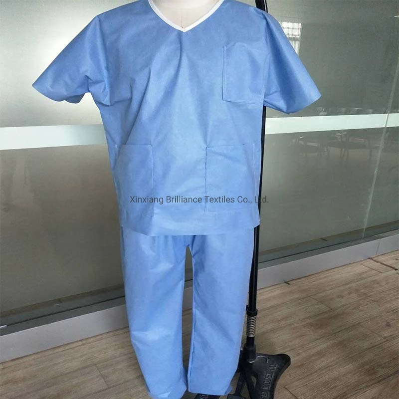 Disposable SMS Nonwoven Surgical Scrub Suits Nurse Scrub Suits Medical Doctor Gown